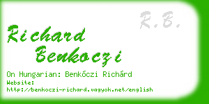 richard benkoczi business card